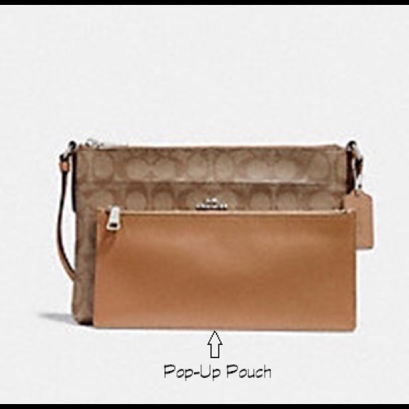 💕 CLASSY COACH CROSSBODY W/POP-UP POUCH - Picture 4 of 4